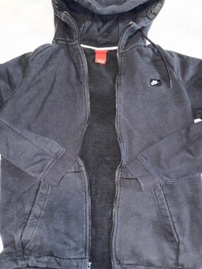 Nike Black Zip-Up Hooded Sweatshirt